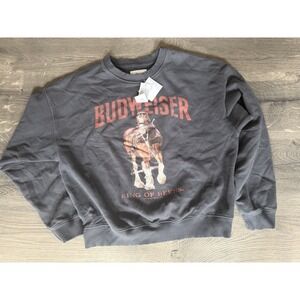 American Eagle Womens Crewneck Sweatshirt Size XS  Budweiser Beer